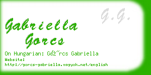 gabriella gorcs business card